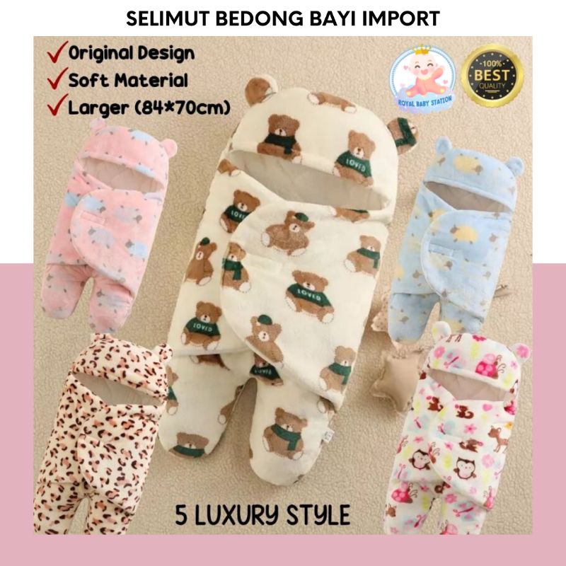 Premium Selimut Bedong Bayi Super Lembut Tebal Jumbo Karakter