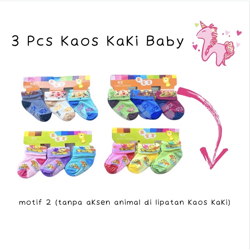 Isi 3 Kaos Kaki Bayi Baby Newborn 1 Tahun Laki Laki Perempuan Kaus Kaki Anak Bayi Newborn Socks