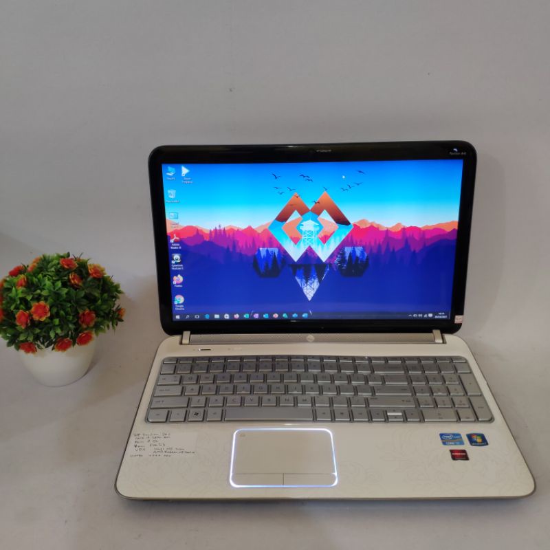 laptop gaming/desain/editing hp pavilion dv6 - core i7 8core - ram 16gb - dual vga - 15.6 inc