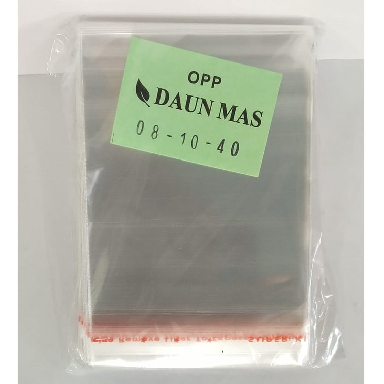 

Plastik OPP Lem 8×10 Daun Mas 40 mic @100 || Plastik Kaca