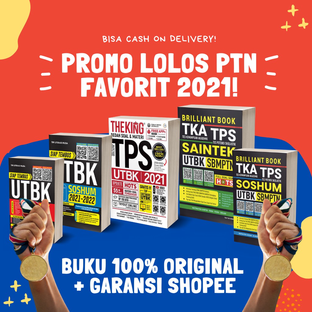 PROMO 5 BUKU SBMPTN 2021 / SBMPTN SOSHUM 2021 / SBMPTN SAINTEK 2021 / BUKU TPS 2021 / BUKU THE KING
