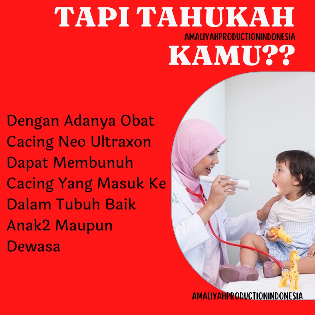 Obat Cacingan Anak Dan Dewasa Untuk Badan Kurus Cepat Gemuk Obat Cacing Pita Gelang Kermi Tambang Gangguan Pencernaan Sirup Herbal Neo Ultraxon Bpom Rasa Strawberry 15 Ml Original Bpom