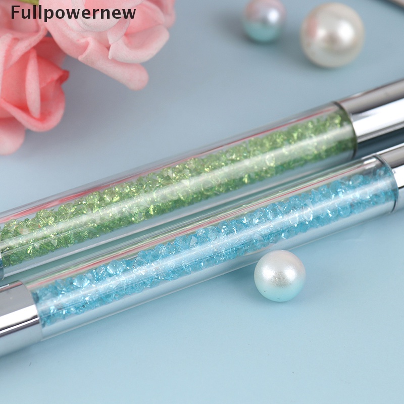 [FULL] Double-headed Gradient Brushes Acrylic Rhinestone Handle Sponge Nail Brush Pen