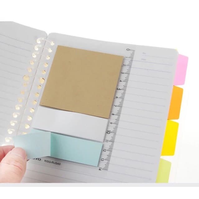 

TERL4RI5 KOKUYO Binder Ring Notebook Sticky Notes, Ruler, Fastener Clear Pocket - Clear Pocket A5