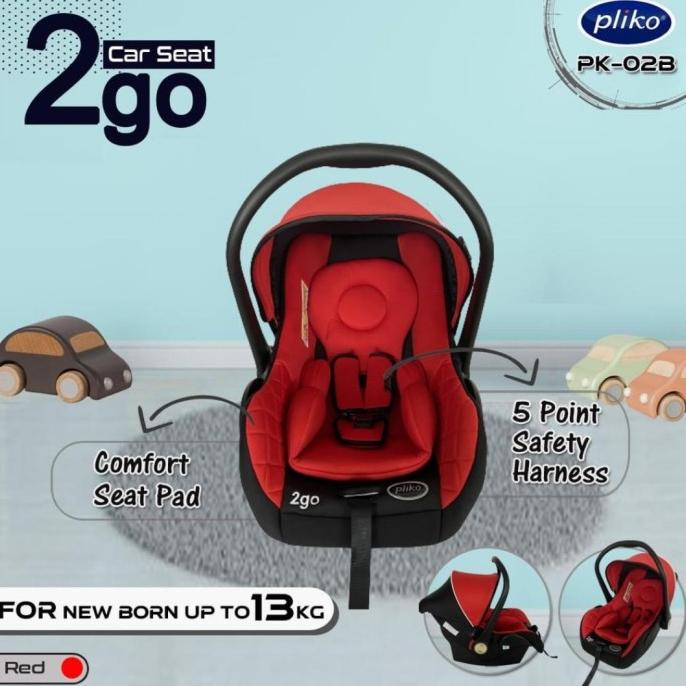 Carseat Baby Carrier Pliko PK 02B 2 Go Kursi Dudukan Mobil Bayi