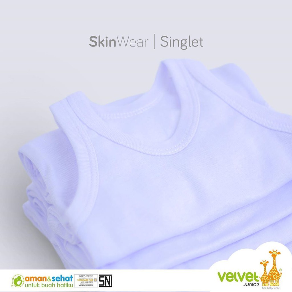 Singlet Velvet Junior dan Libby - Kaos Dalam Bayi dan Anak SNI