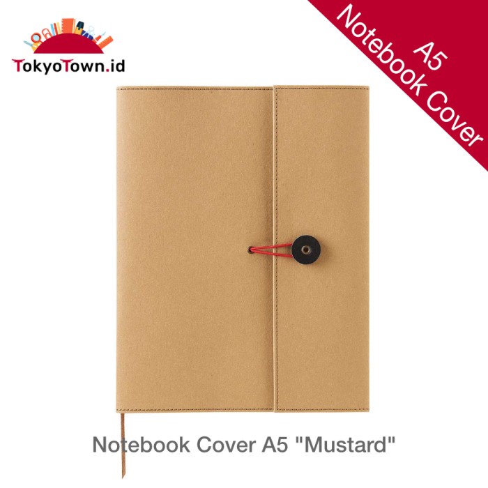 

(BISA COD) KING JIM +KRAFT Notebook Cover # Kokuyo, Midori, Leuchtturm - Mustard, Size A5