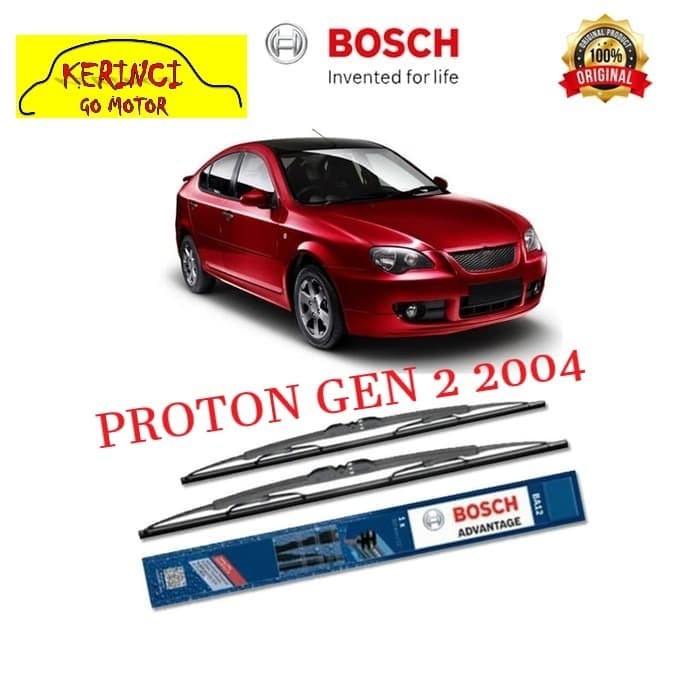 WIPER BOSCH PROTON GEN 2 2004 ADVANTAGE 21&quot; &amp; 19&quot; SEPASANG WIPER