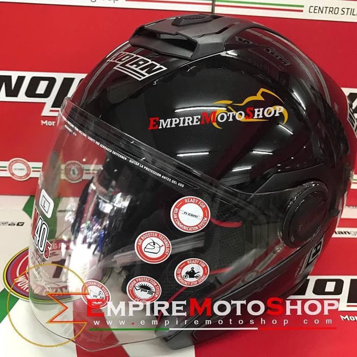 Jual Helm Nolan N40-5 Special Half Face Black N40 N40.5 Murah