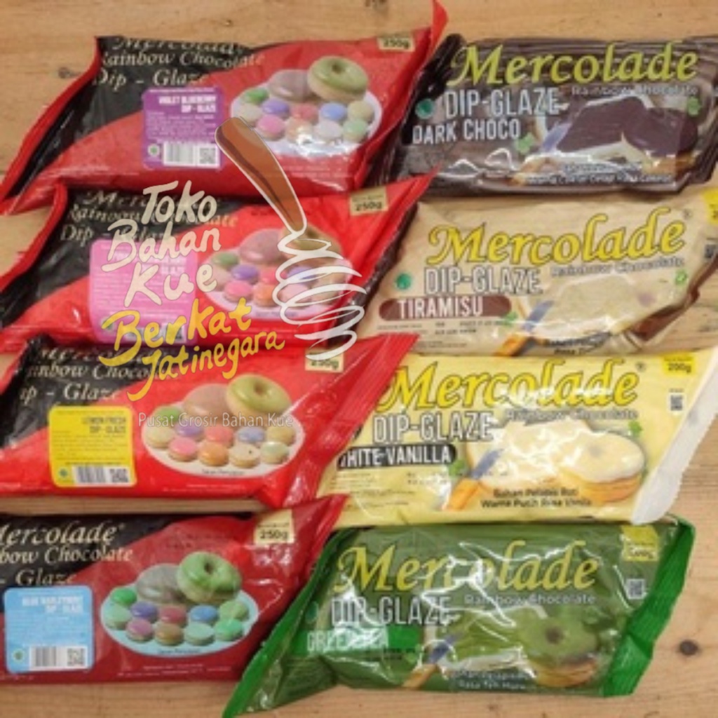 MERCOLADE DIP GLAZE 200 GR / COKLAT TOPPING DONAT