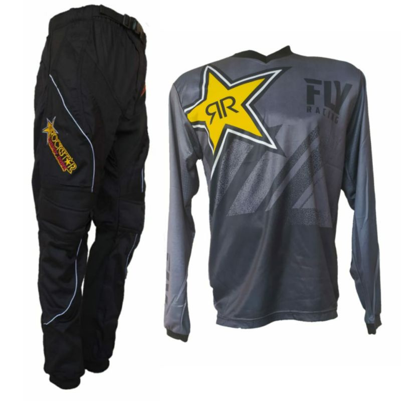 Spbk Jersey Set Jerset Hitam Kuning Setelan Trail Cross Sepeda Downhill MTB Adventure