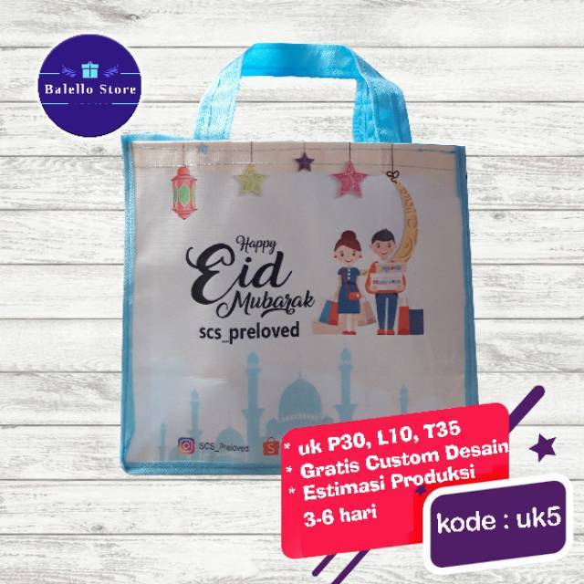 

Souvenir Lebaran/ Goodiebagcustom uk 30x10x35cm