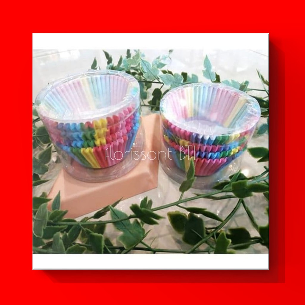 

Kertas Cupcake Rainbow 100 pcs