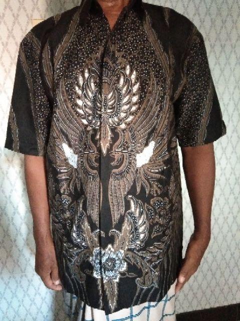 Kemeja Batik Peksi Lawasan Pendek Size M - Xxl Batik Solo Asli Katun Primisima Full Furing