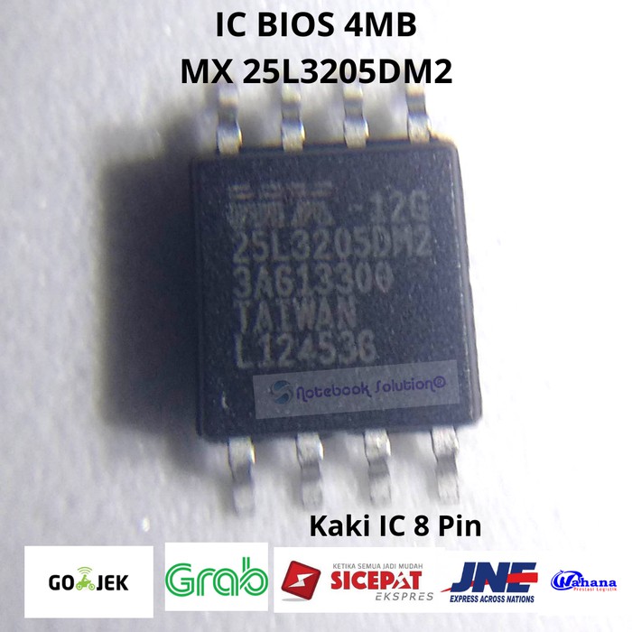 IC BIOS 4MB Kaki 8 Pin MX 25L3205DM2 untuk Labtop, Router, dll