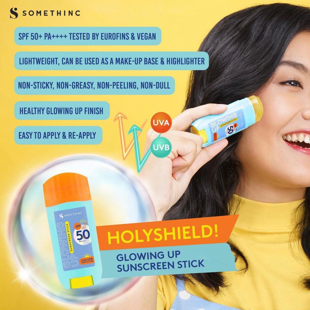 SOMETHINC Holyshield Sunscreen SPF 30 / 50 | Stick Shake Mist Comfort Corrector Serum Mineral Blur Powder