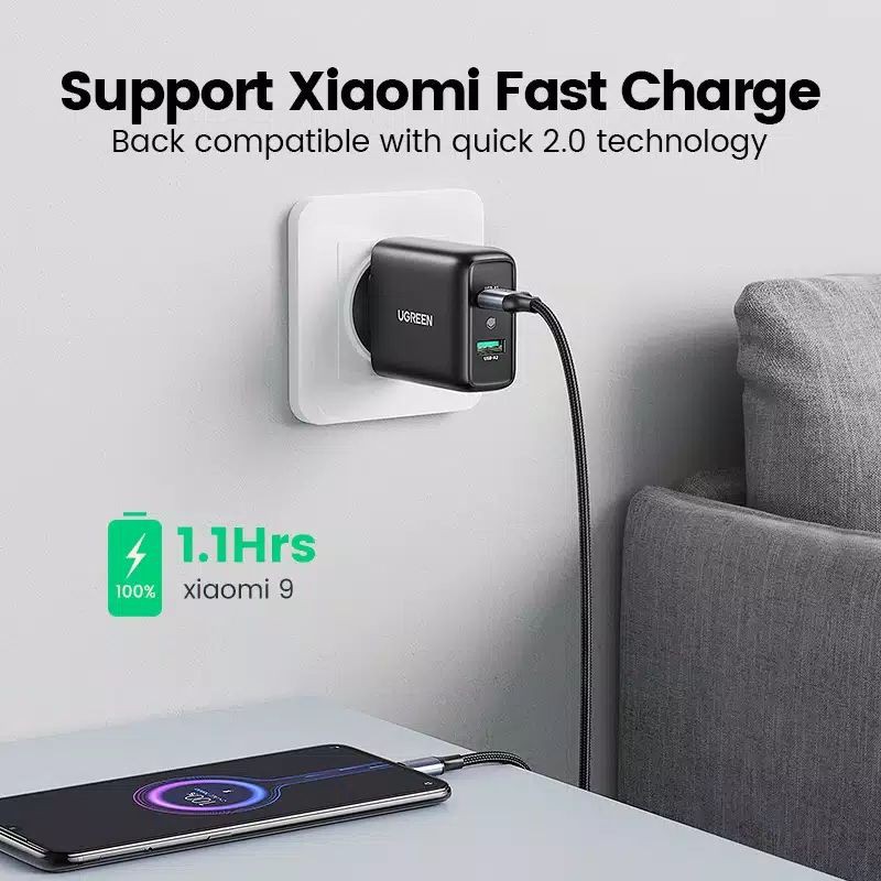 Ugreen 36W Dual Quick 3.0 Charger Dual port Fast Charging