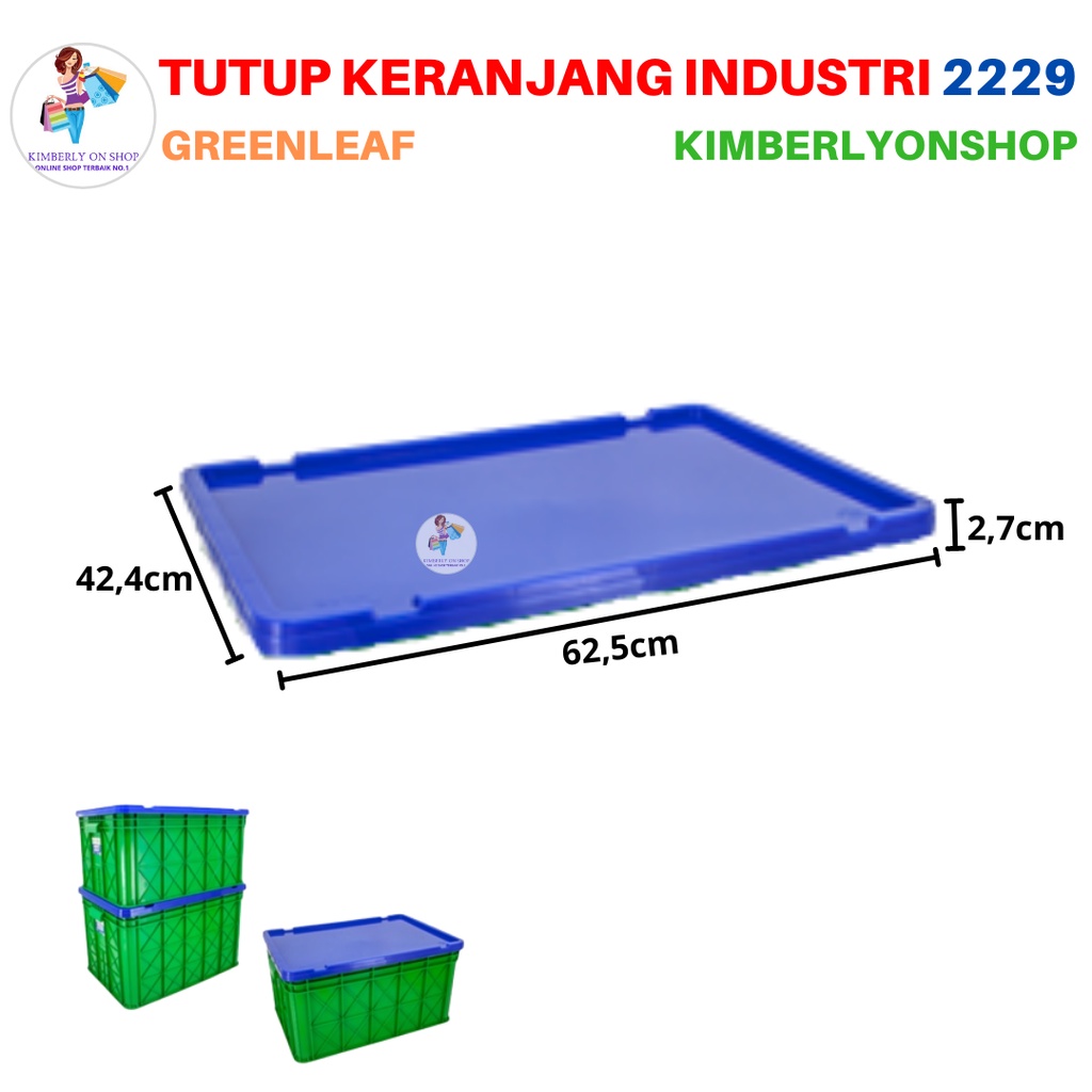 Tutup Keranjang Industri Box Container 2229 Green Leaf