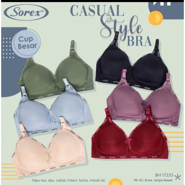 Bh Sorex 17233 cup besar casual style bra