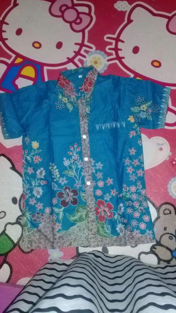 Hem Kemeja Atasan Batik Anak Cowok Laki-laki Silvy Bunga