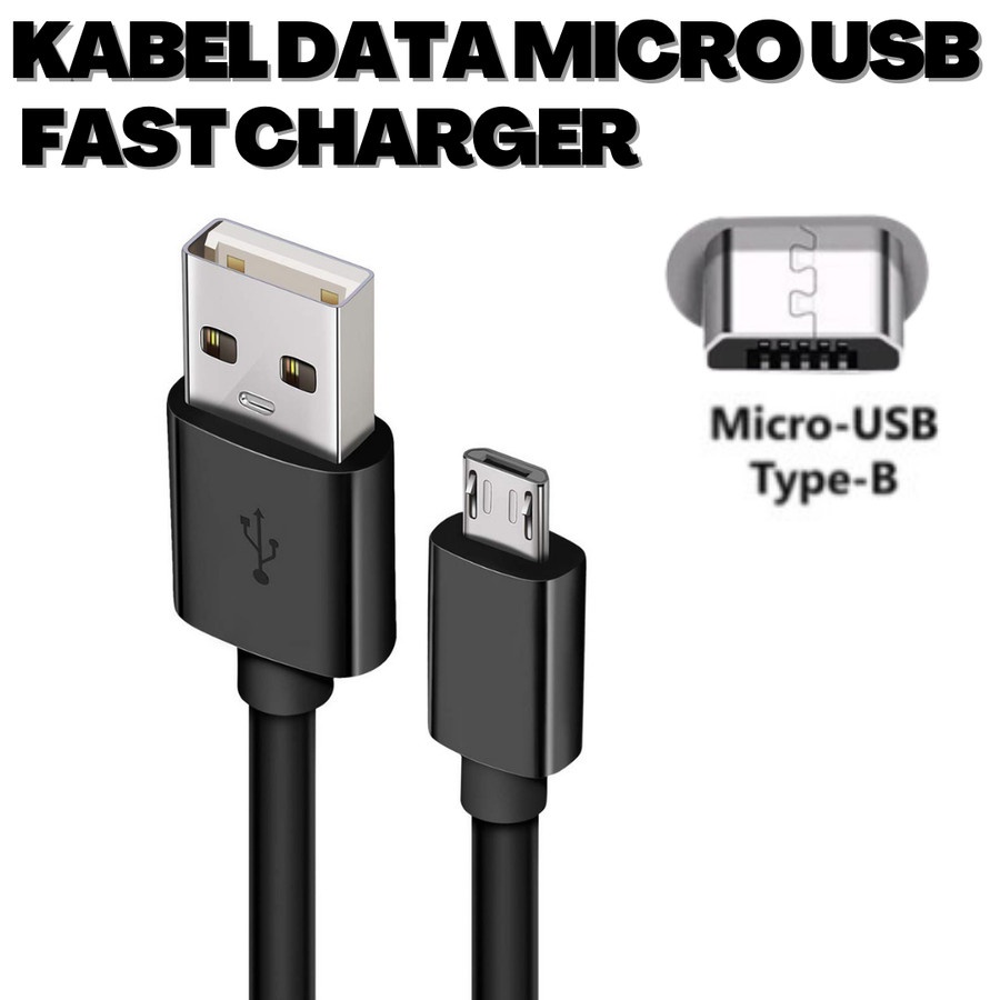 KABEL DATA CHARGER MICRO USB 2A 79cm FAST CHARGING UNIVERSAL ANDROID