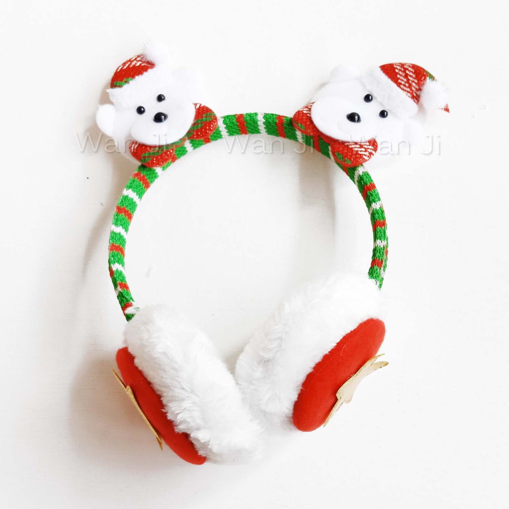 Bando Natal HB 01-04 | Topi Natal Santa | Aksesoris Bando Winter Earmuff