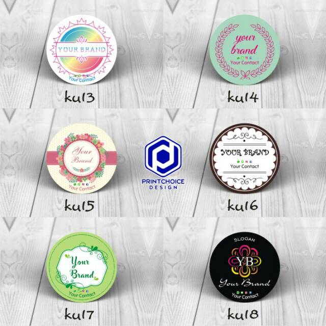 Stiker label free design produk kemasan