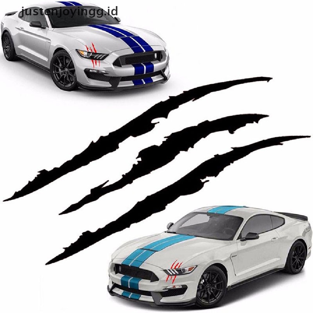 // justenjoyingg.id // 40cmX12cm Car Sticker Monster Claw Scratch Stripe Marks Headlight Decal Stickers ~