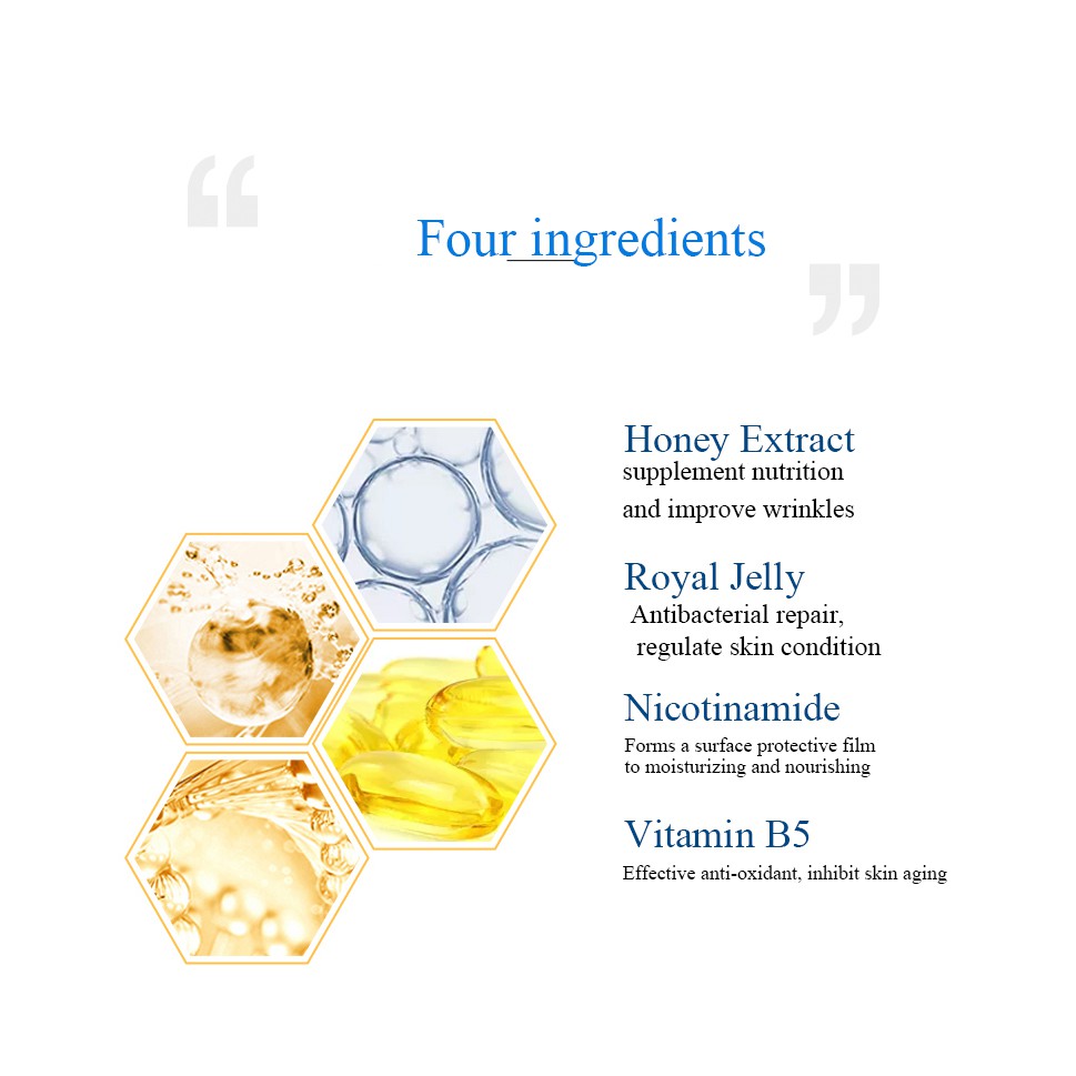 KOLILAN Honey Repairing and Hydrating Whitening and Soothing Facial Mask 30ML 10Pcs