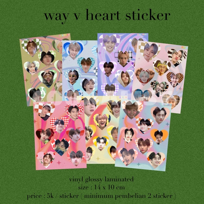 Way v sticker kiss cut heart aesthetic