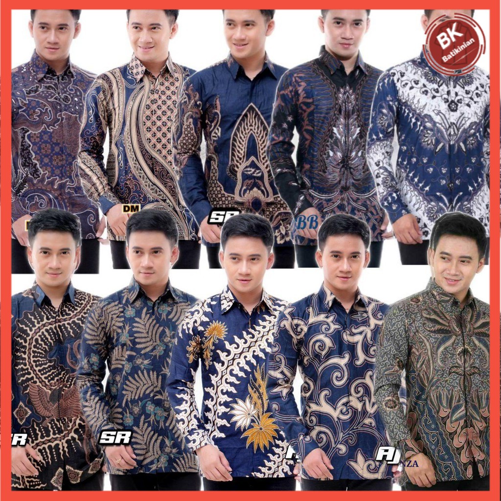 Best Seller Kemeja Batik Spesial Navy / Batik Pria Lengan Panjang / Baju Batik Pria / Seragam Batik z10M9N7iomYjxol