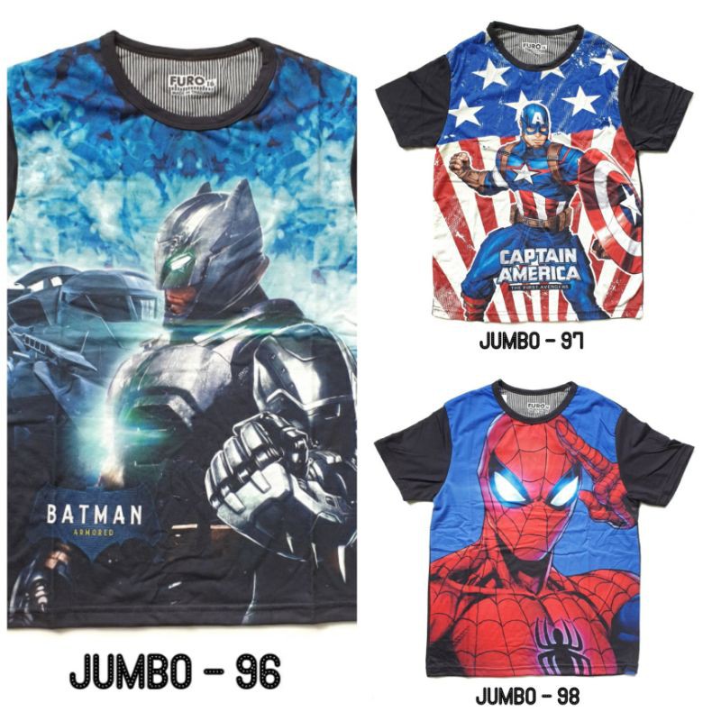 FURO Jumbo Kaos Anak Laki size 16 18 20 Superhero