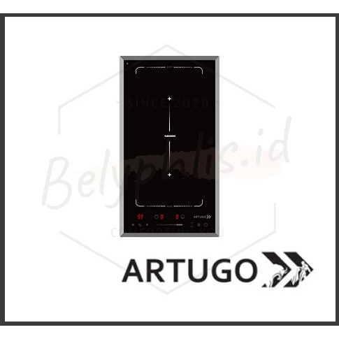 AE 2333 IB | Kompor Listrik Induksi 2 Tungku Artugo | Temperred Glass