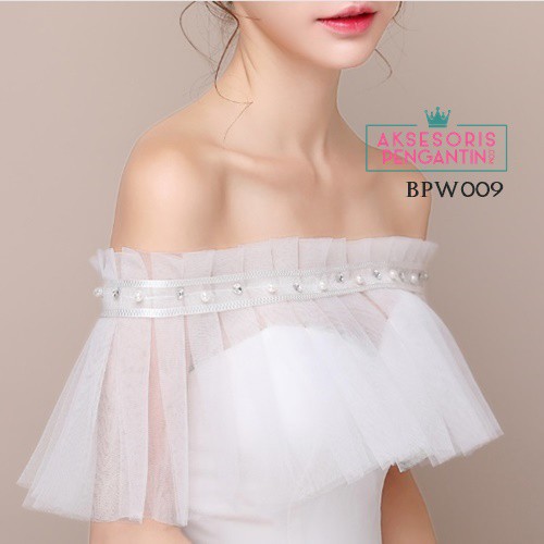 [SIAP KIRIM] BOLERO PESTA AKSESORIS WEDDING CARDIGAN PENGANTIN LACE BPW009