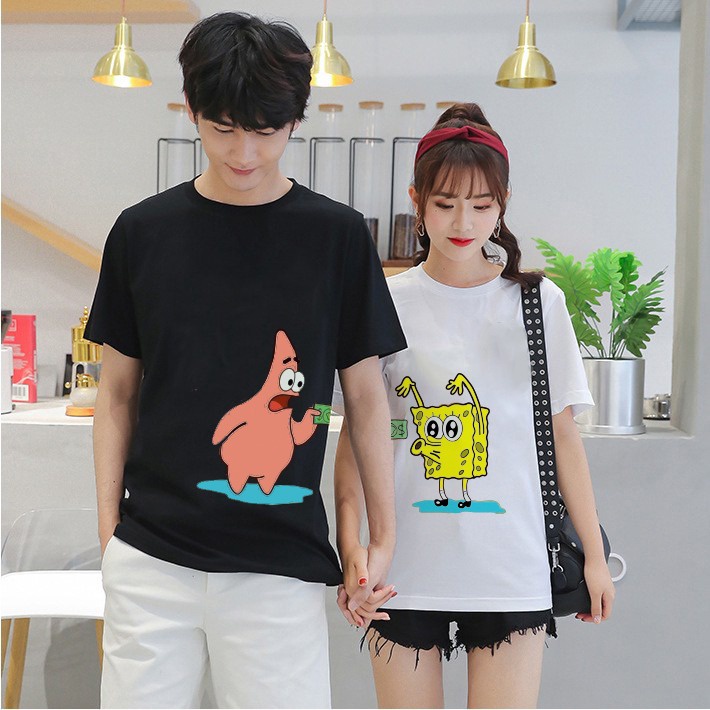 MYSTIQUE.ID-BAJU KAOS COUPLE T-SHIRT LUCU DAN AESTHETIC