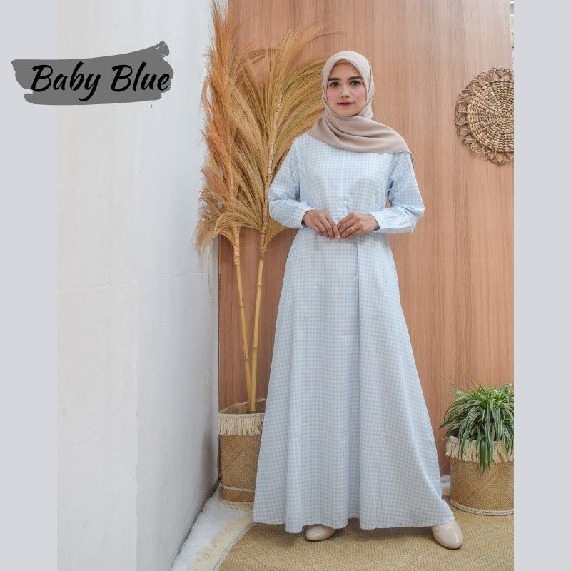 Gamis Katun Jepang Original 100% Basic Kotak Renda Size M dan L