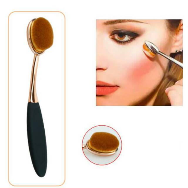 Kuas Kosmetik Make Up Oval Brush Wajah 10 PCS