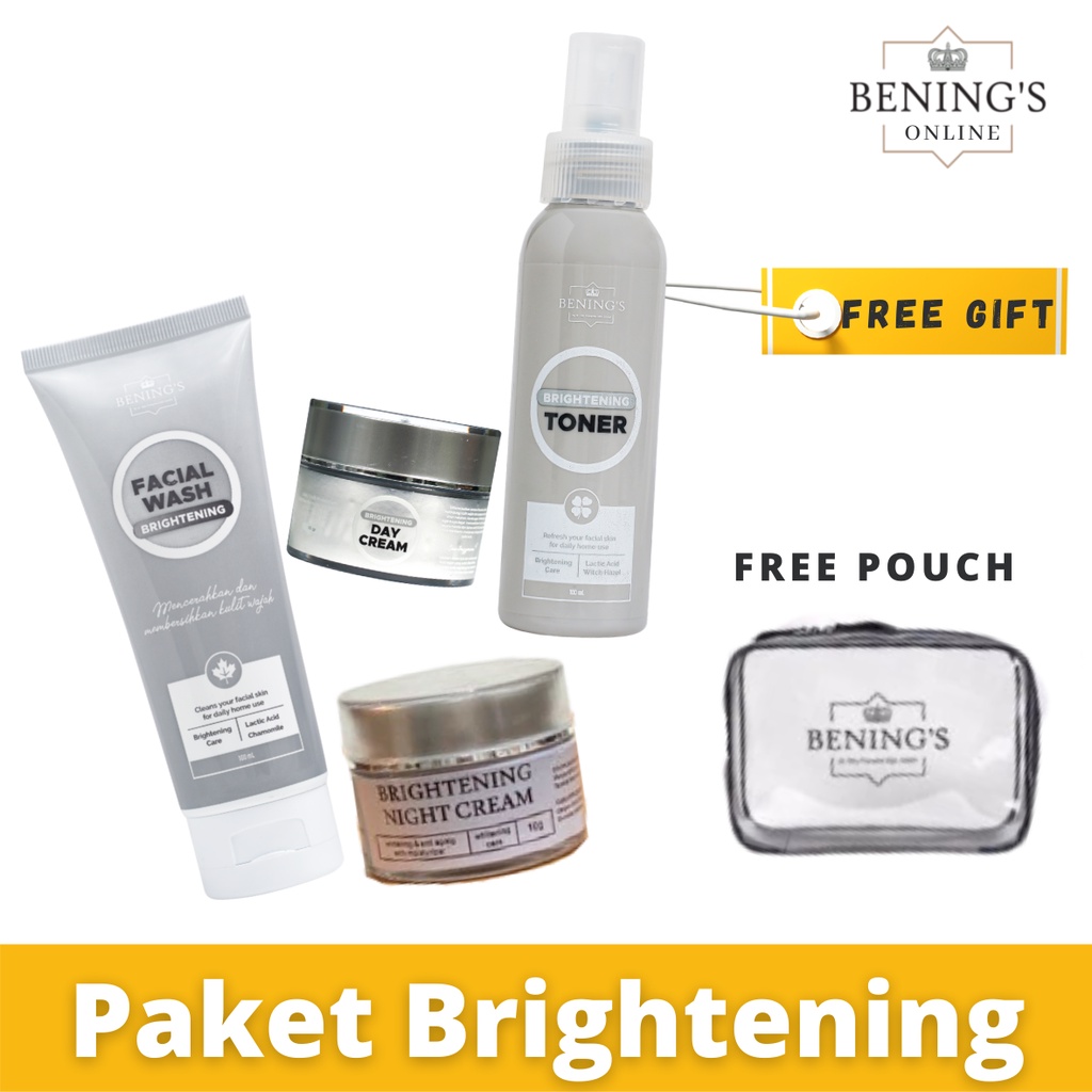 BENINGS SKINCARE BY DR.OKY PRATAMA PAKET BRIGHTENING (BENINGS CLINIC) BENING PAKET PENCERAH DAN GLOWING-PAKET BRIGHTENING