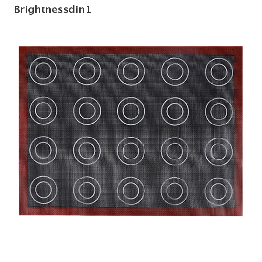 (Brightnessdin1) Alas Baking Macaron 40x30cm Bahan Silikon Tahan Panas