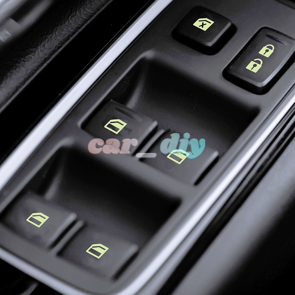 Set Stiker Tombol Saklar Pintu / Jendela Mobil Luminous