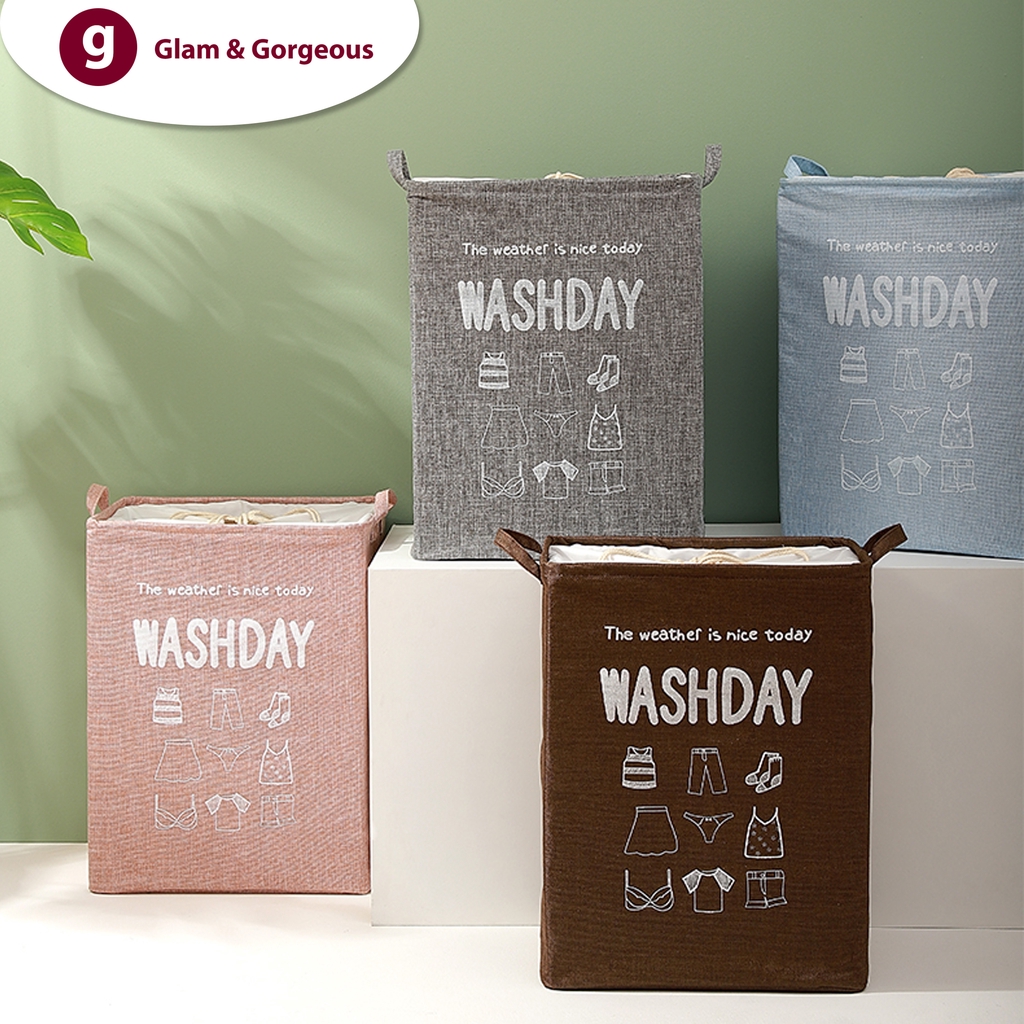 Keranjang Baju Kotor Cucian Keranjang Pakaian Laundry Basket KB016