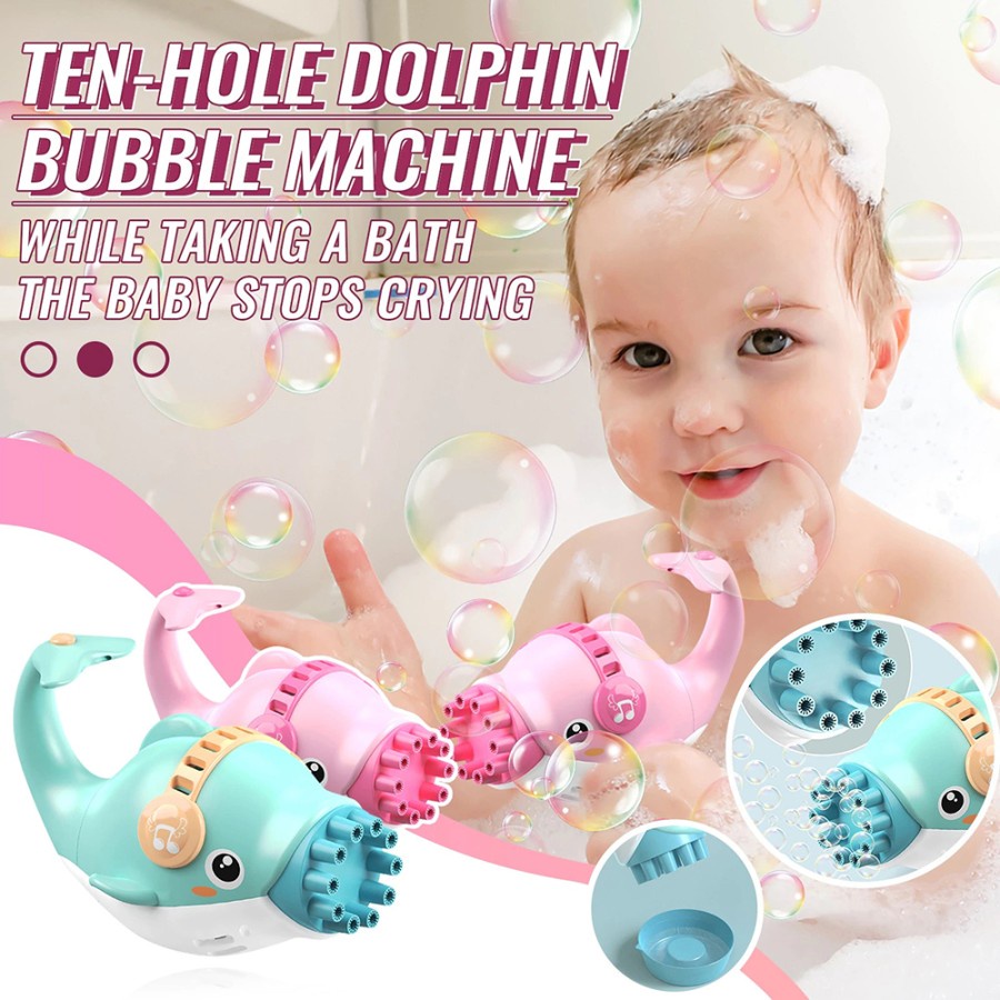 Mainan Gelembung Sabun Automatic Bubble Water Dolphin 10 Holes - RC102