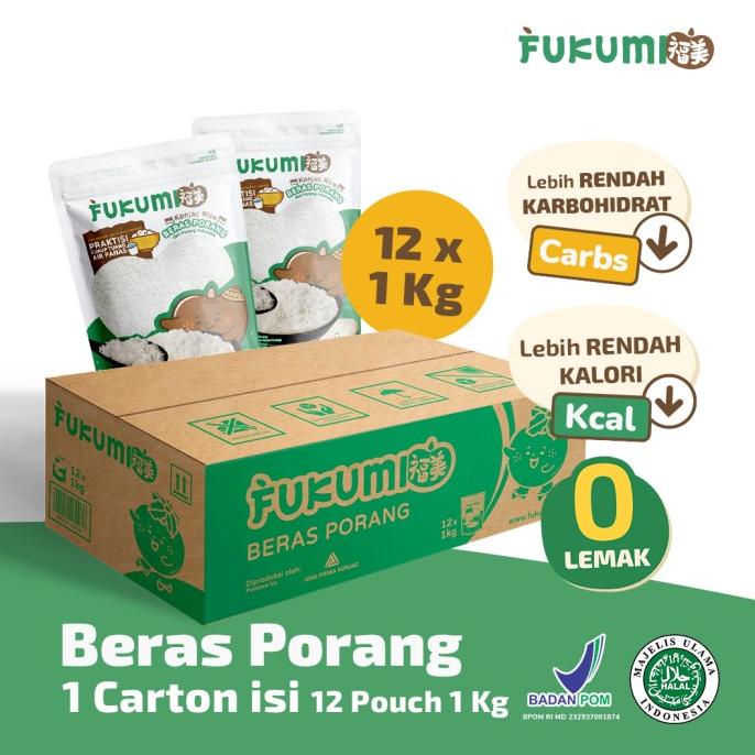 

FUKUMI BERAS PORANG BERAS PORANG KARDUS ISI 12 POUCH @1KG