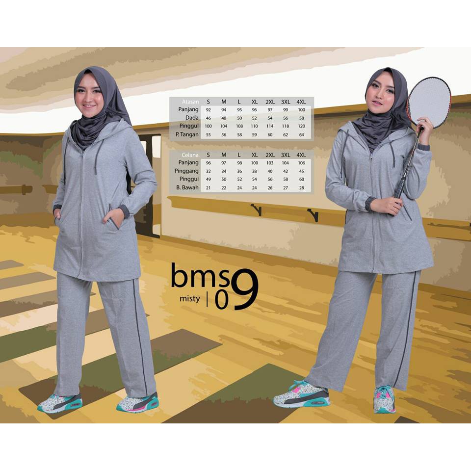 DISKON BMS  09 MISTY BELIEVE MUSLIMAH SPORT Shopee 