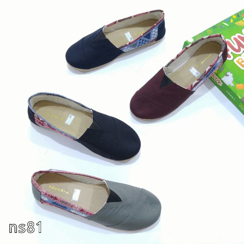 Borneo Sepatu Flatshoes flat Kanvas NS81