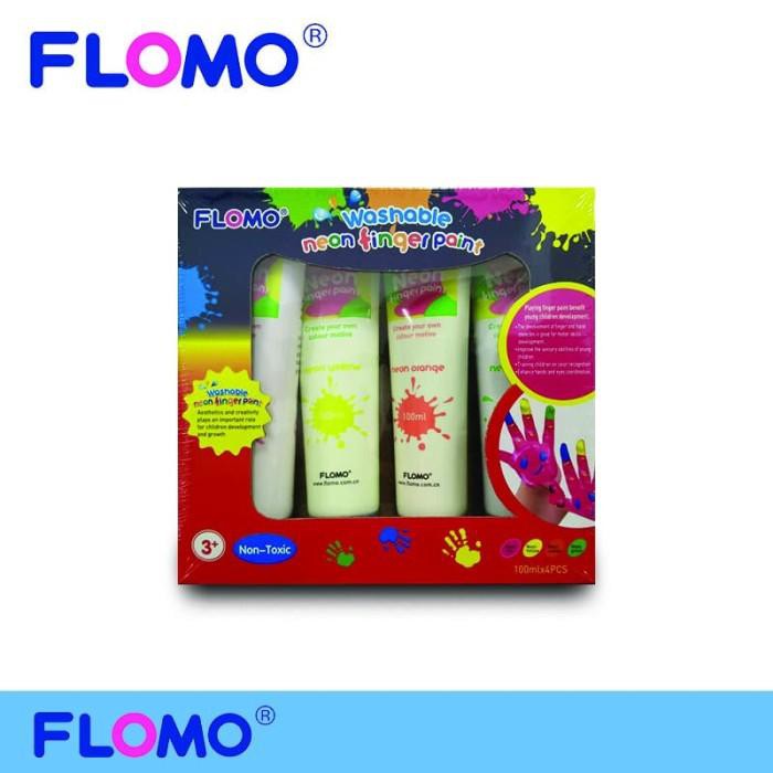 

Flomo Finger Paint Set Non Toxic Neon Color Murah Meriah Ready