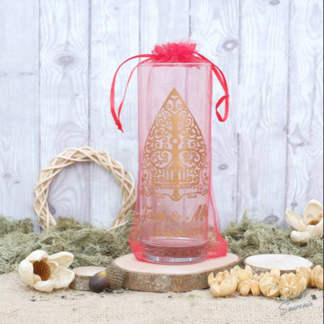 HSBBSH40 SOUVENIR GELAS  CUSTOM WAYANG |SOUVENIR GELAS CUSTOM