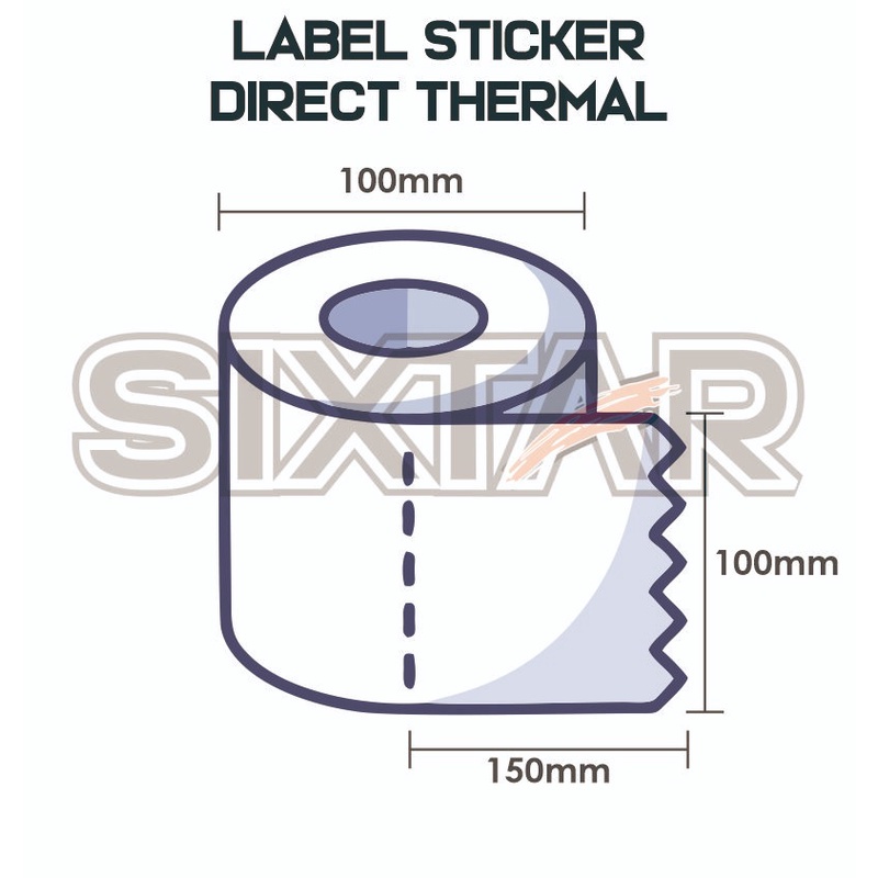 

Semicoated Label Sticker 100x150x350 1Line Core 1.5 inch Label Sticker Barcode