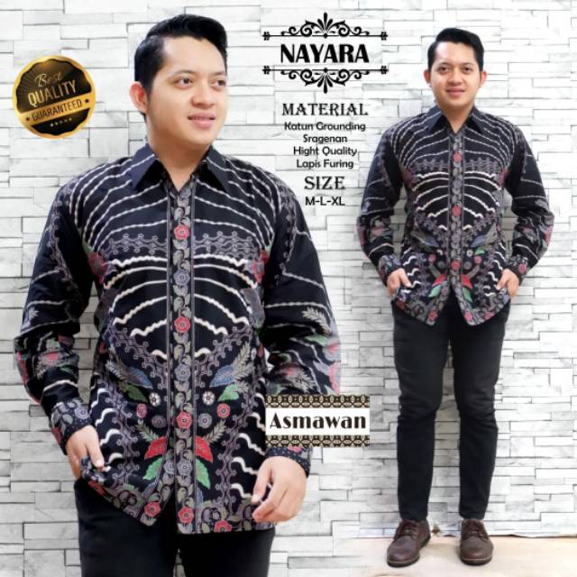 Kemeja Batik Lengan Panjang Eksklusif Batik Berfuring Model Terbaru BATIK NARAYA