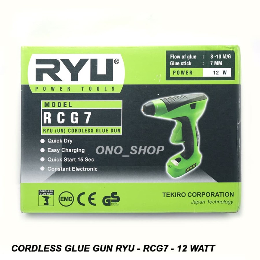 RYU RCG7 - Cordless Glue Gun  - 12 Watt